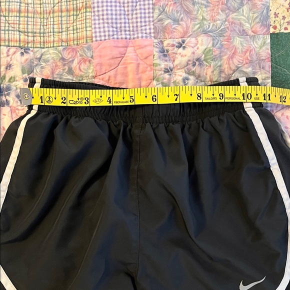 Nike Women's Charcoal Gray and White Running Shorts - Picture 5 of 5